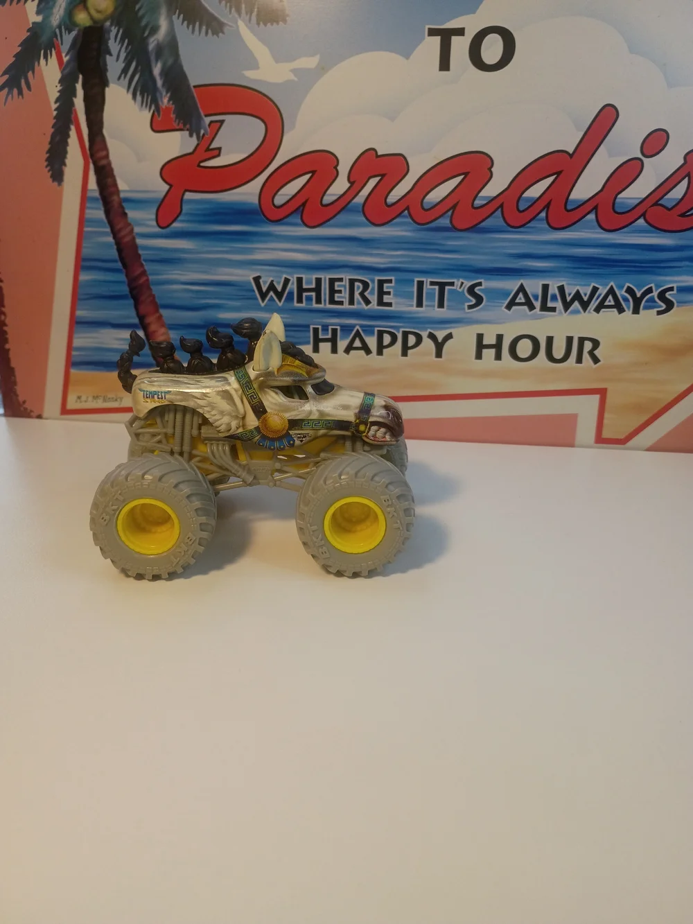 Monster Jam Tempest Speed Horse Loose 1/64 Scale Yellow Hubs Power